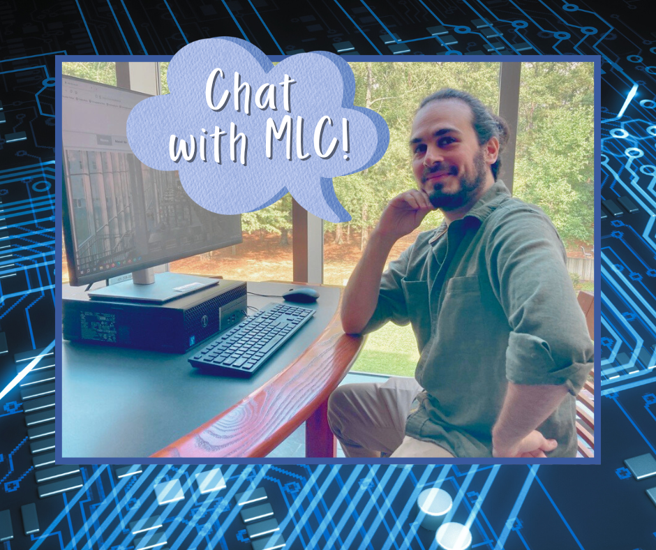 Graphic titled "Chat with MLC!" featuring MLC Staff Jeremy Hammack.